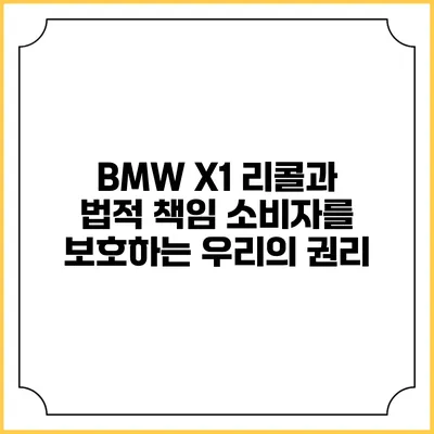 BMW X1 리콜과 법적 책임: 소비자를 보호하는 우리의 권리