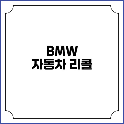 BMW 자동차 리콜