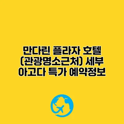 만다린 플라자 호텔 (관광명소근처) 세부 아고다 특가 예약정보