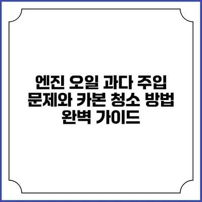 엔진 오일 과다 주입 문제와 카본 청소 방법 완벽 가이드