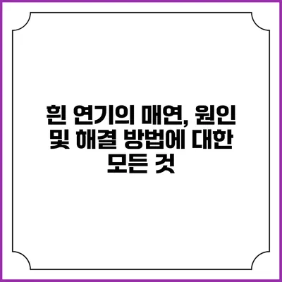 흰 연기의 매연, 원인 및 해결 방법에 대한 모든 것